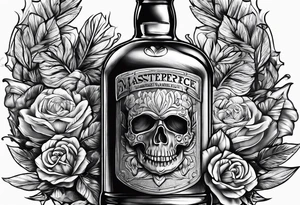 Whiskey bottle tattoo idea