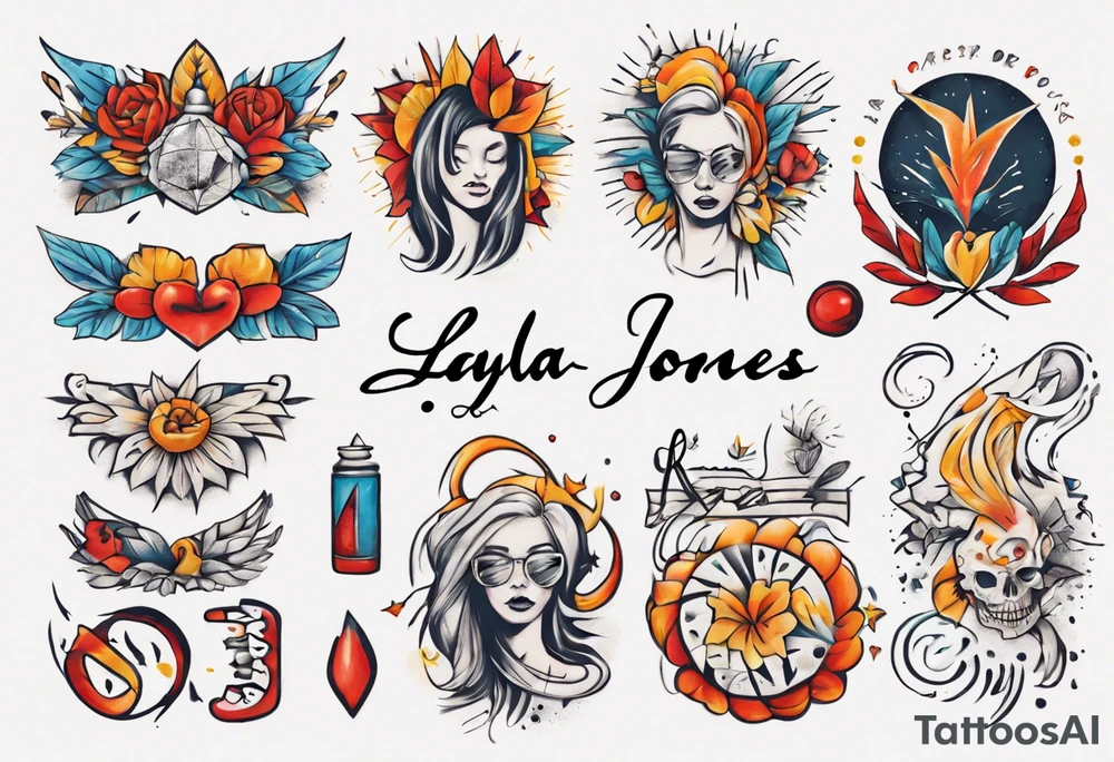 Script font 
Layla Jones tattoo idea