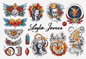 Script font 
Layla Jones tattoo idea