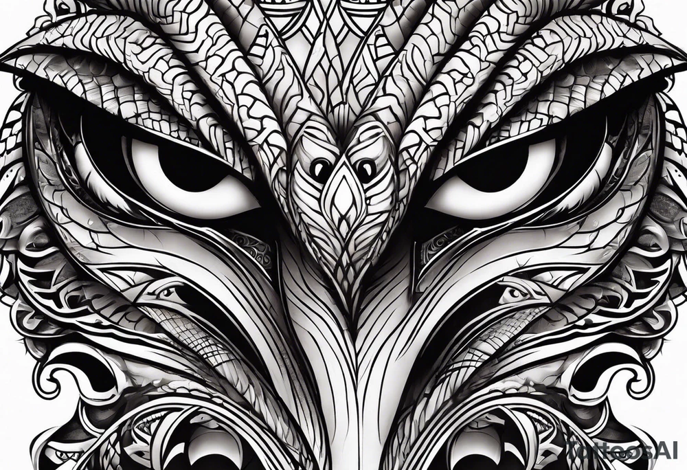 Copperhead eyes left and right tattoo idea
