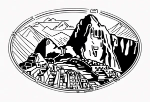 Peruvian paraphernalia (machu picchu, llamas, mountains, acequias). The subtlety of the lines is important. Tattoo for a girl along the collarbone tattoo idea