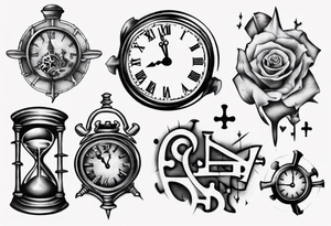 Time puzzle pieces tattoo idea