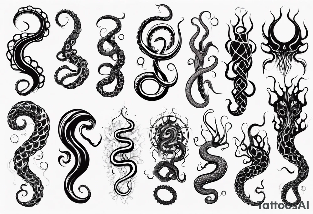 long tentacle tattoo tattoo idea