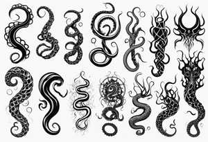 long tentacle tattoo tattoo idea
