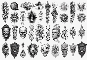 Simple men’s arm sleeve tattoo idea