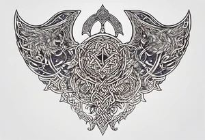 celtic sternum tattoo tattoo idea