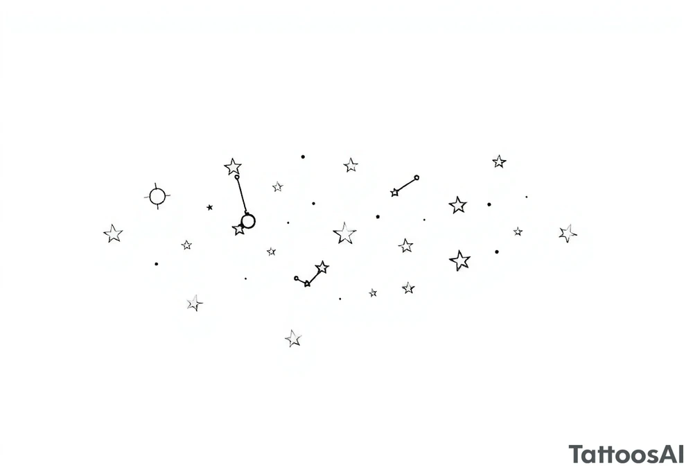 Constellations and star signs tattoo idea