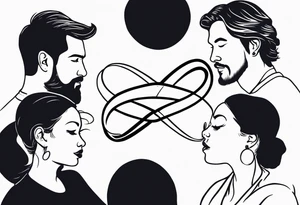 Infinity, family, love, five tattoo idea