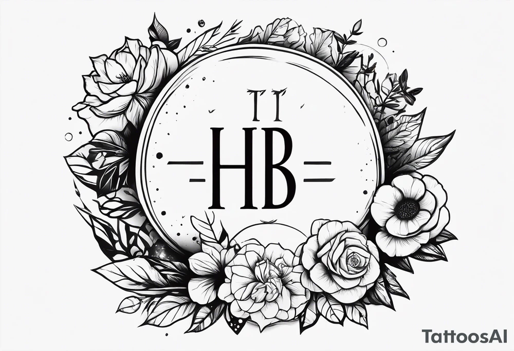it says HB to the power of 2 tattoo idea