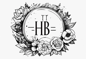 it says HB to the power of 2 tattoo idea