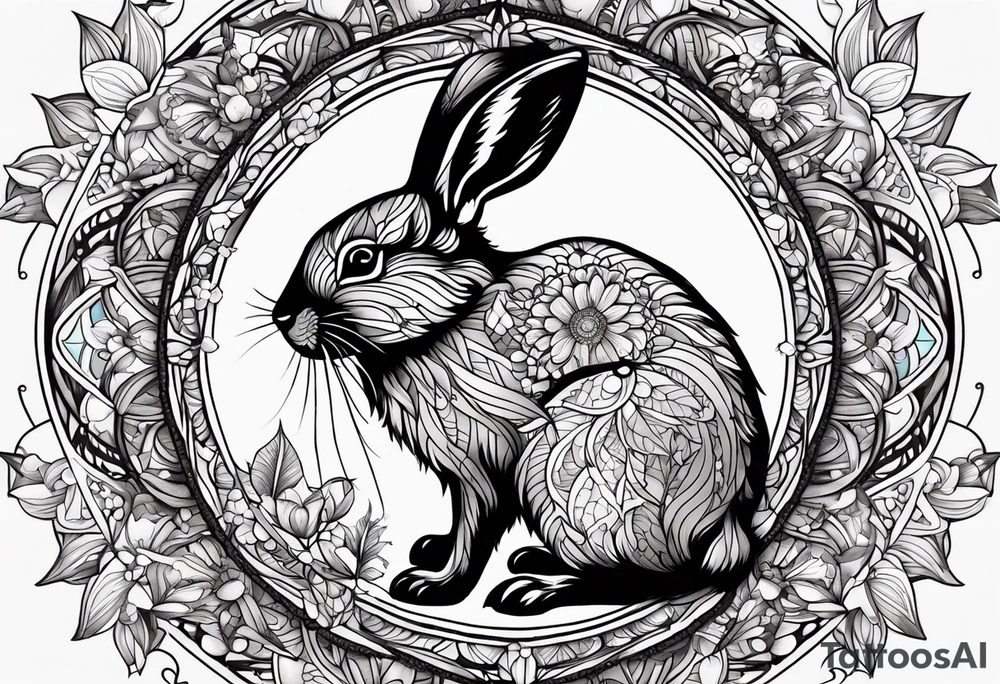 wonderland  dead 
rabbit mandalas tattoo idea