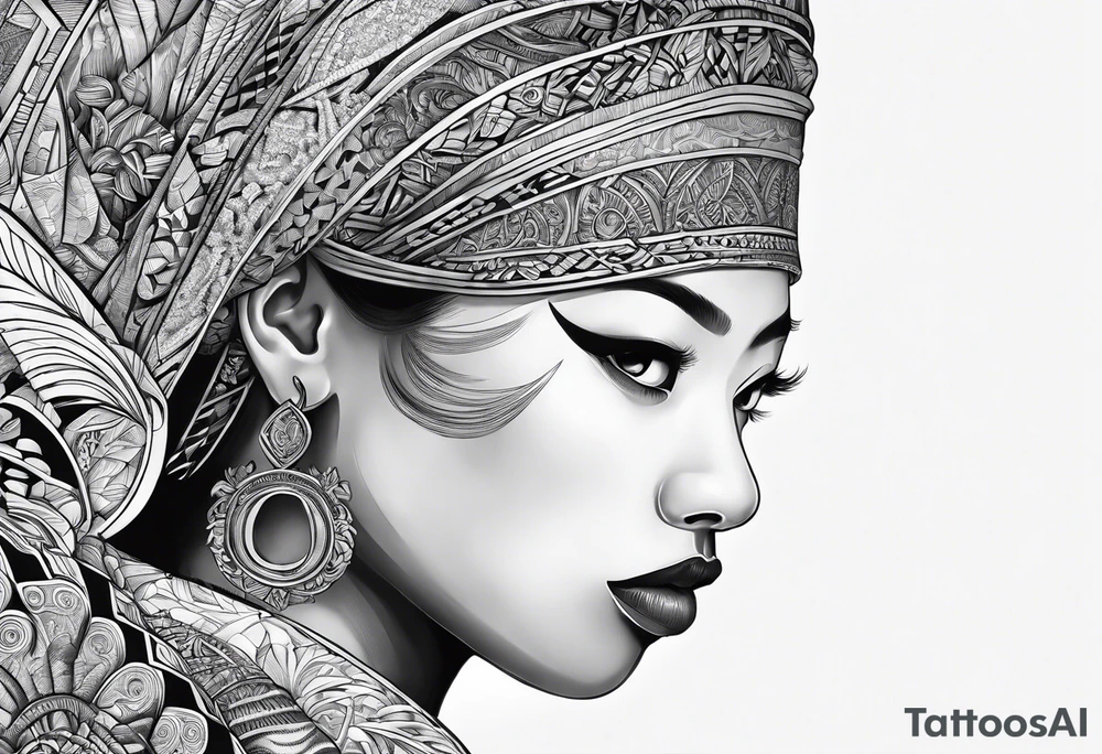 asia, africa, europe tattoo idea