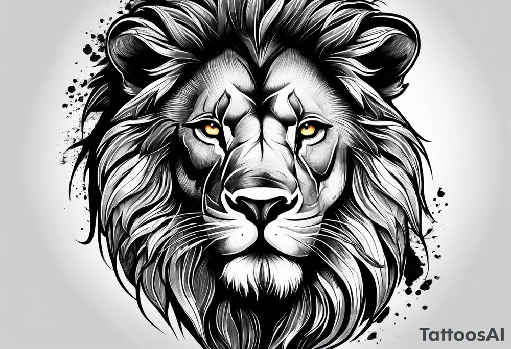 African lion tattoo idea
