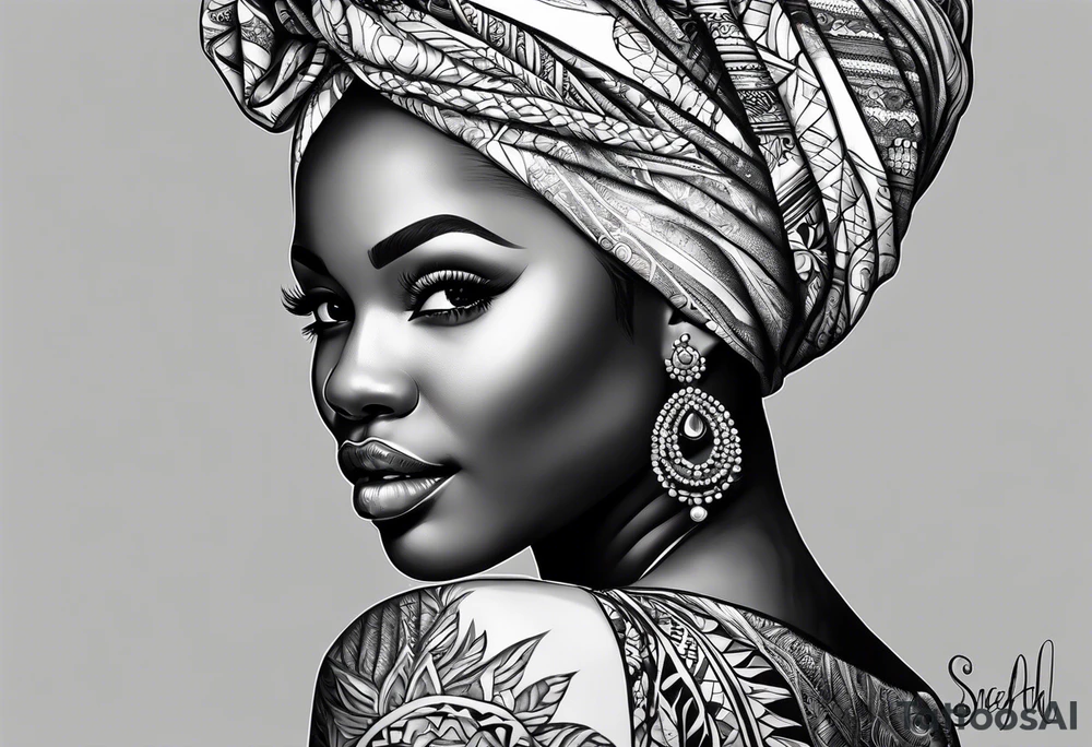 First time mom, Africa America baby girl named My'Liah tattoo idea