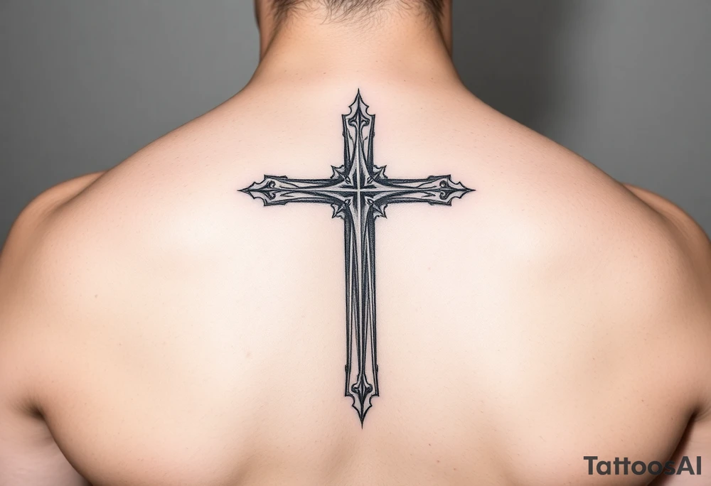 Christian Cross with Galatians 2:20 tattoo idea