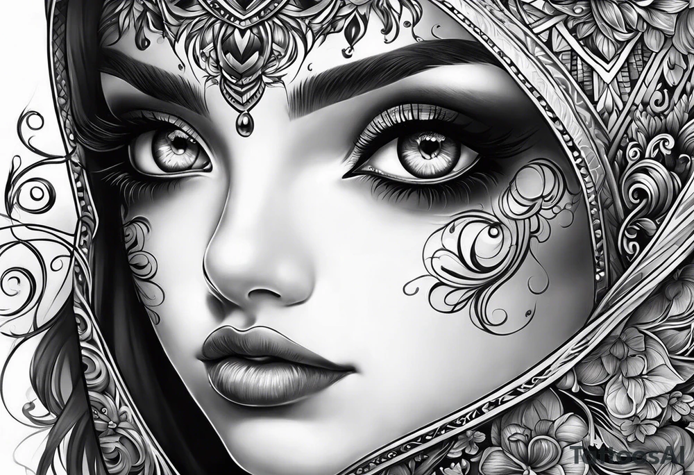 big eyes tattoo idea