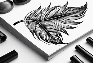 Feather folder over tattoo idea