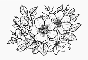 vines flowers tattoo idea