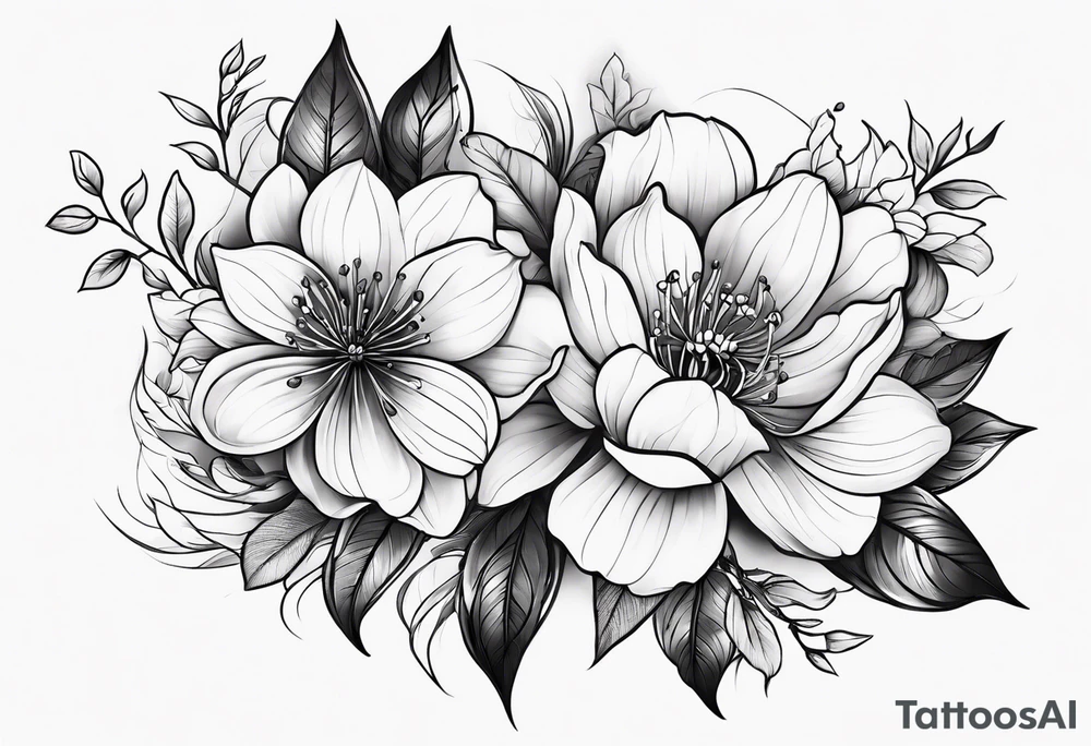 Japanese flower tattoo design tattoo idea