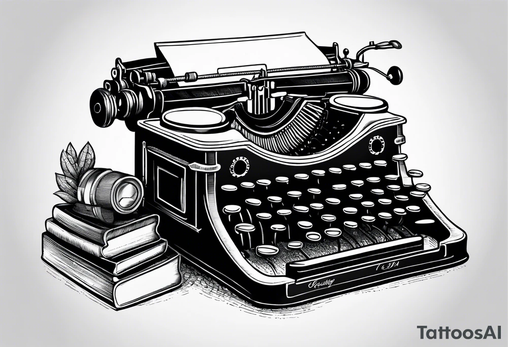 Vintage typewriter tattoo idea