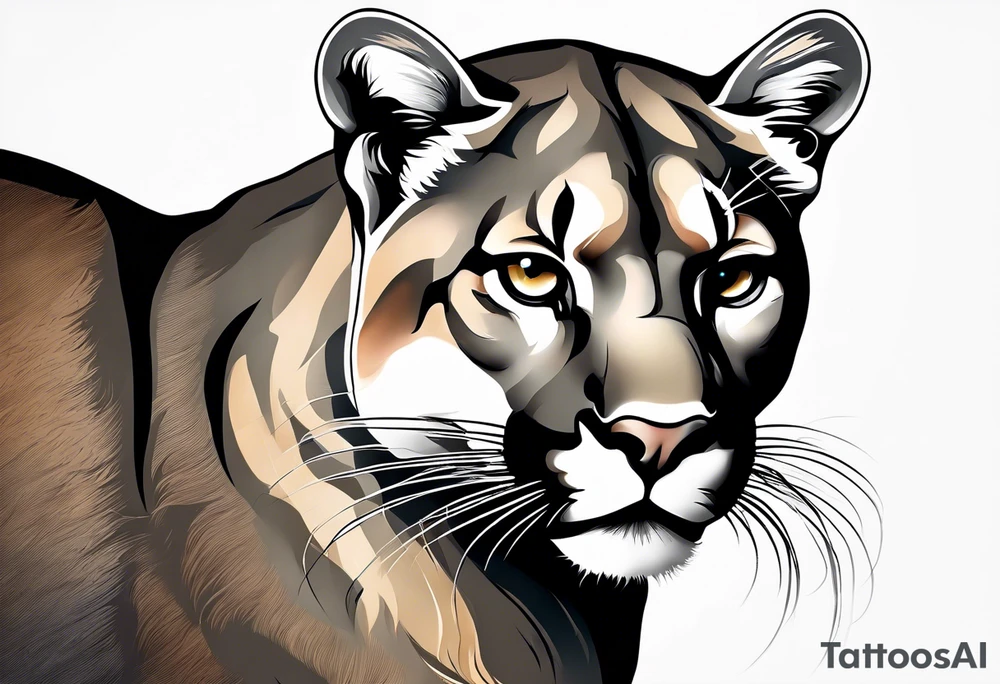 Mountain lion tattoo idea