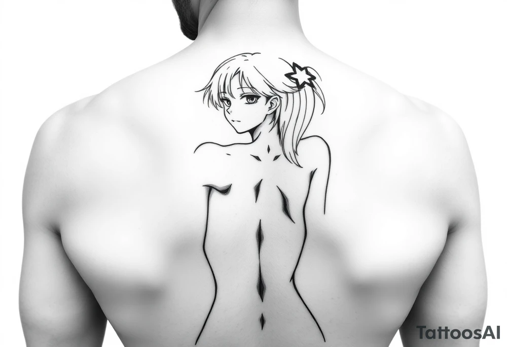 Naked anime girl tattoo idea