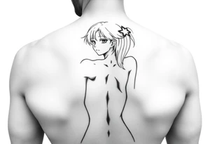 Naked anime girl tattoo idea