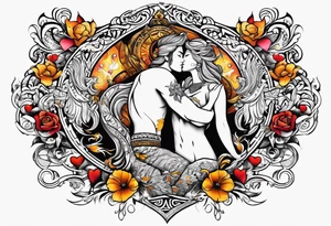 Love, source, abundance, Gemini male tattoo idea