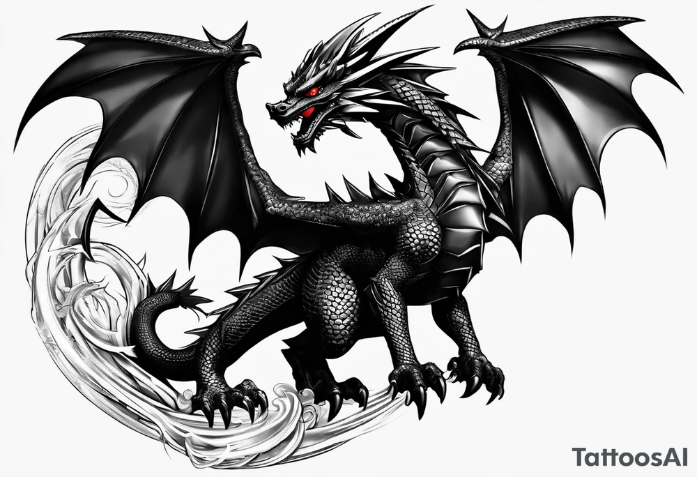 Yu-Gi-Oh red-eyes black dragon tattoo idea