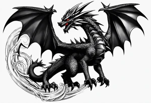 Yu-Gi-Oh red-eyes black dragon tattoo idea