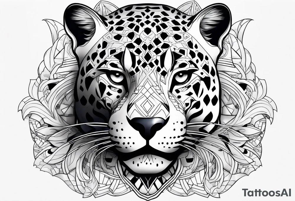 Jaguar head tattoo idea