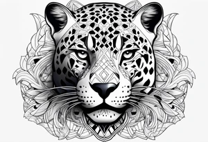 Jaguar head tattoo idea