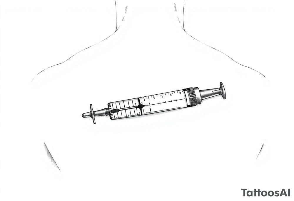Testosterone injection site tattoo idea