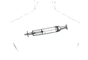 Testosterone injection site tattoo idea