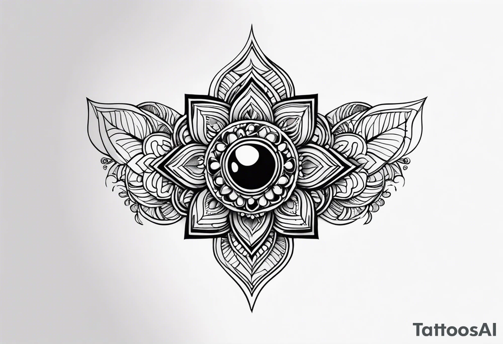 Rudraksha tattoo on wrist tattoo idea
