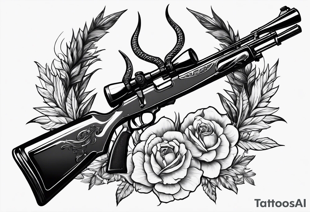 capricorn with sunglasses and shotgun tattoo idea