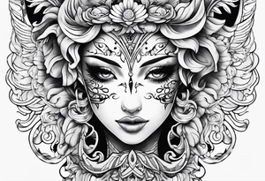 dolflamingo one piece face tattoo idea