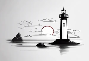 lighthouse a bit realist tattoo idea