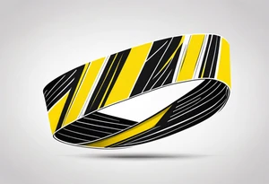 Expandable Black belt with yellow stripes for each dan grade and year received tattoo idea