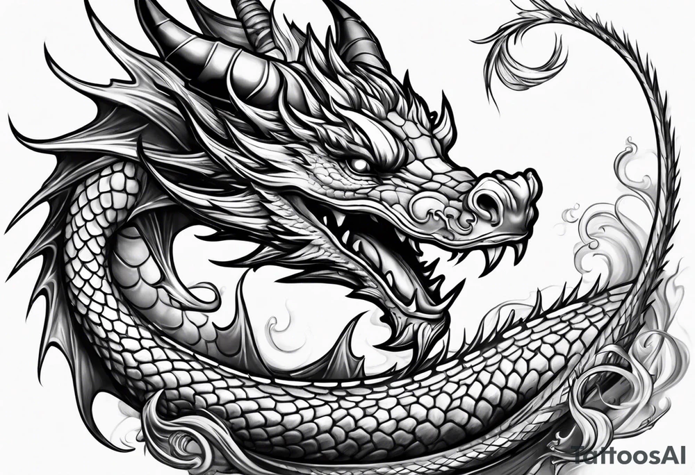 cute dragon tattoo idea
