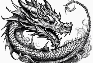 cute dragon tattoo idea