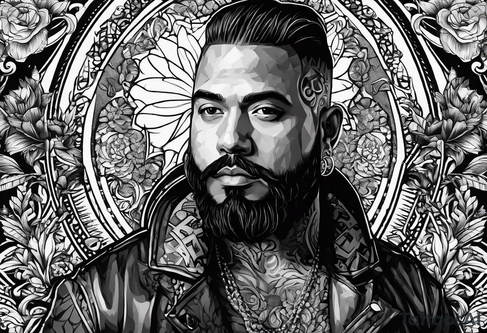 self portrait with a face tat that says tdm tattoo idea