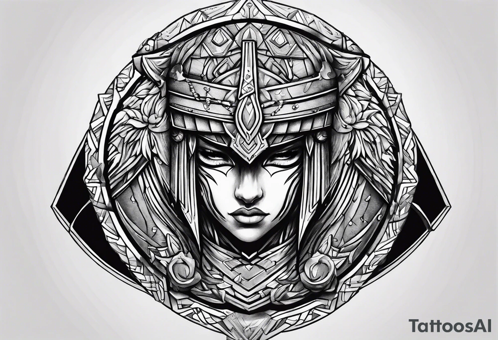 My tears ricochet warrior shield tattoo idea