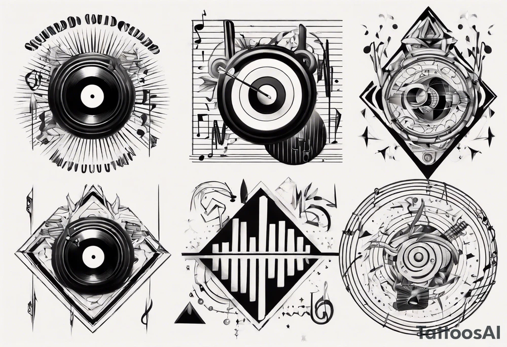 music sound tattoo idea