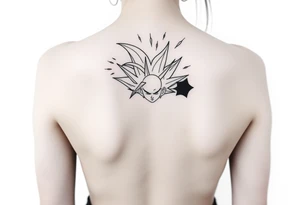 legendary dragonball z scene with energy aura and power effects tattoo idea