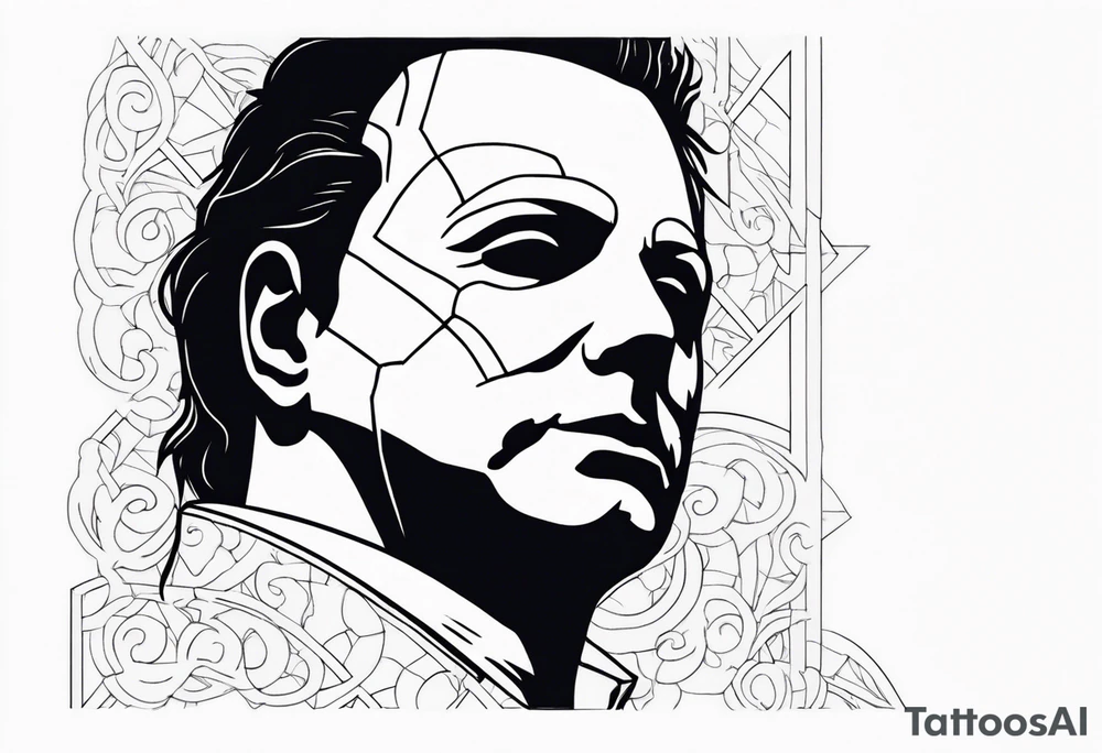 Michael Myers minimalist tattoo tattoo idea