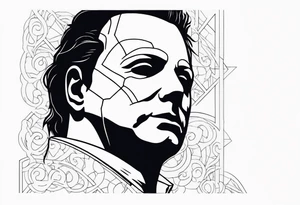 Michael Myers minimalist tattoo tattoo idea