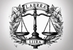 Libra scale with the word always above tattoo idea