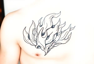 large powerfull multiple flames tattoo idea