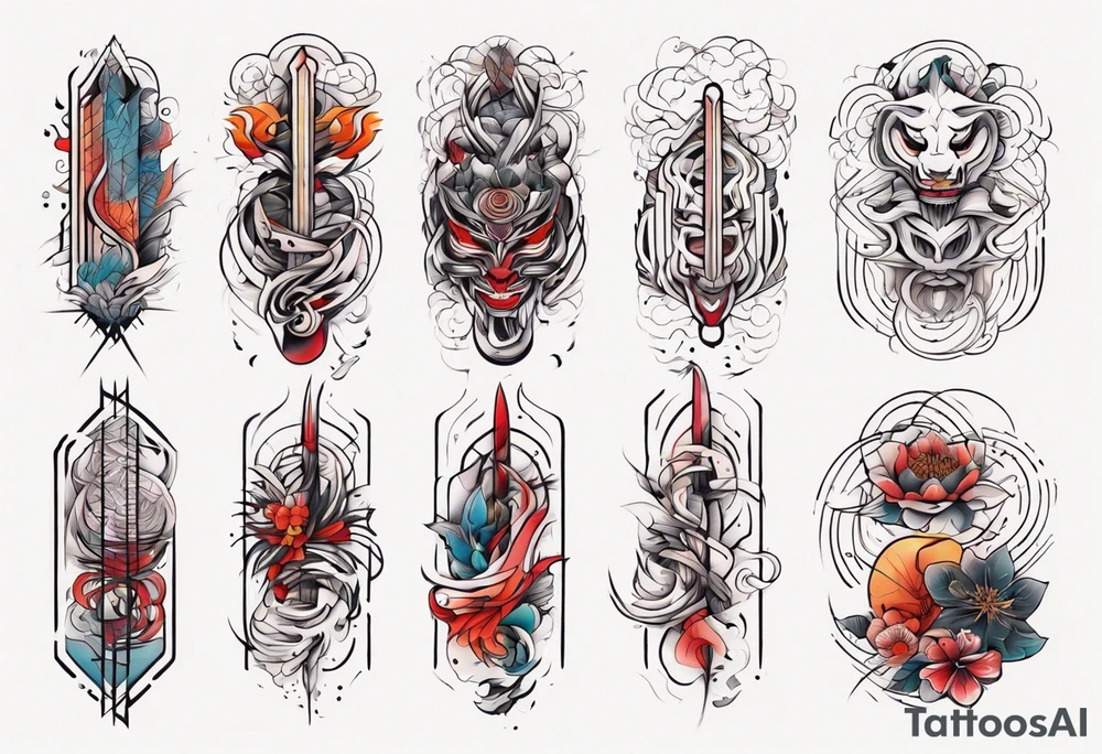 Abstract linear tattoo idea